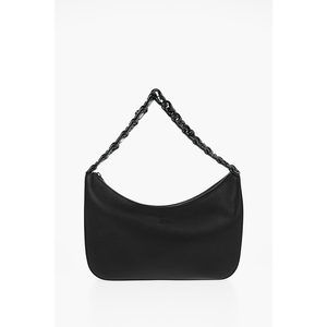Christian Louboutin Textured Leather Loubila Hobo Bag Black